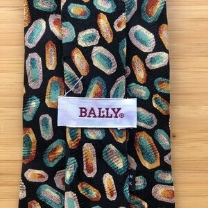 Bally Silk Tie In Black With Crystal Pattern